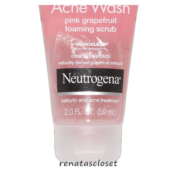 Neutrogena Oil-Free Acne Wash Pink Grapefruit Foaming Scrub NWT - Picture 2 of 5